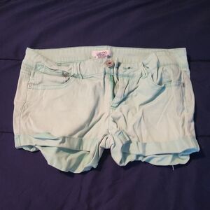 American Eagle Mint Green Denim Shorts